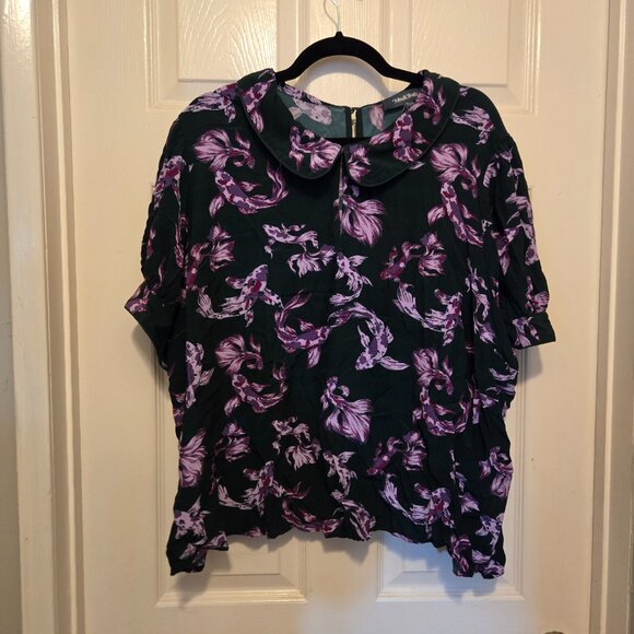 Modcloth - Passing Through a Dream Top - Emerald Fish - Picture 4 of 7